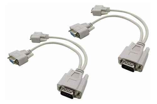 Vicue Vga Svga 1 Pc 2 Monitor Macho Dual Hembra Cable 15 Pin