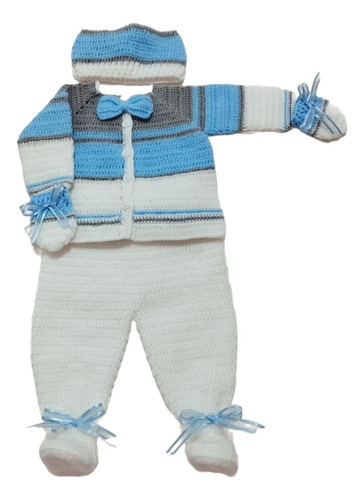 Conjunto Tejido Para Bebe Tejido Nanycrochet Principe
