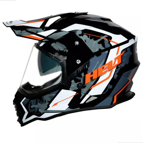 Capacete Helt Fechado - Com Óculos Cross Vision Glass Ride