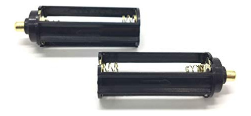 Huele 2pcs Soporte De Batería Negro Para 3 X 15v Batería Aaa