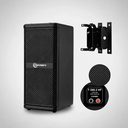 Caixa Acústica Taramps T200.2 Ou T400.4 Hf 8 Ohms Preta T 200.2 Hf