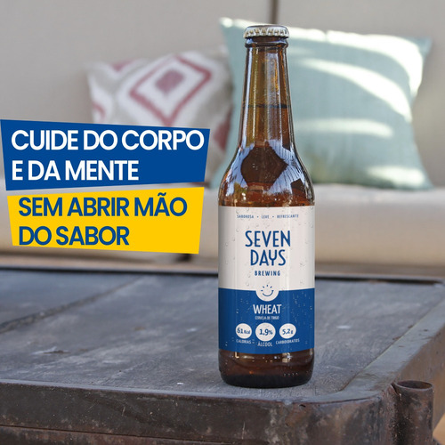 4un Cerveja Trigo Wheat Seven Days Baixo Álcool E Caloria