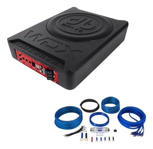 Subwoofer Plano Amplificado Db Drive Wdx-as10 900w+kit Cable