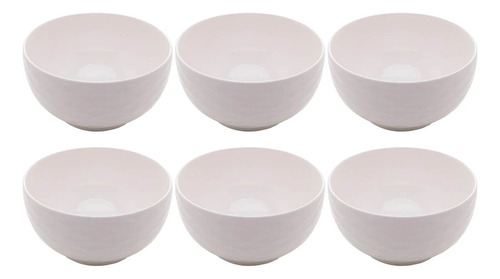 6 Tigelas De Porcelana Brancas Lyor 400ml Bowls Açaí Sobreme