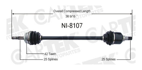 Flecha Delantera Derecha Sentra 2000-2001-2002 Completa Ck