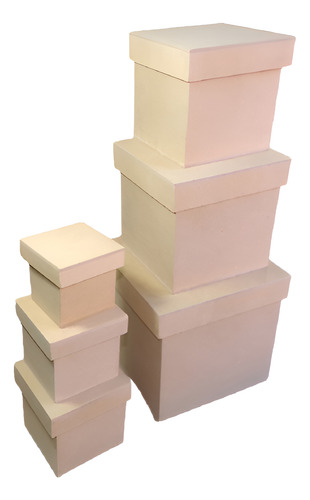 Caja Cubo 15x15x15cm Fibrofácil Sin Tapa Para Pintar X30 U.