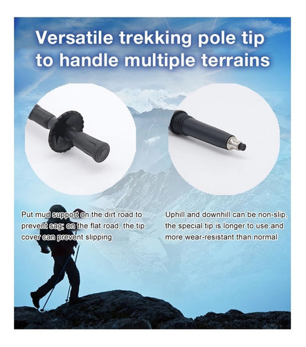 Imagen 6 de 10 de X2 Baston Trekking Bastones De Trekking Baston De Trekking