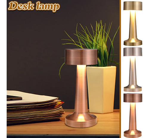 Lámpara De Mesa Sensible Al Tacto Con Carga Usb