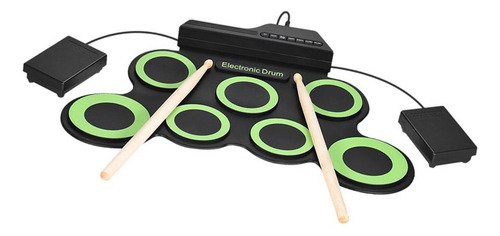 De Batería Electrónica, Batería Enrollable Plegable Con 2