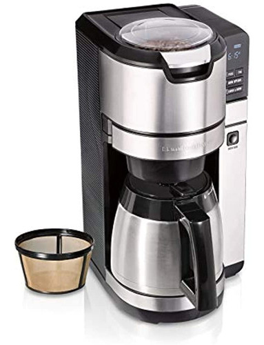 Cafetera Programable Hamilton Beach Con Molinillo De Granos 