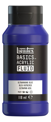 Tinta Acrílica Liquitex Basics Fluid 118ml Ultramarine Blue