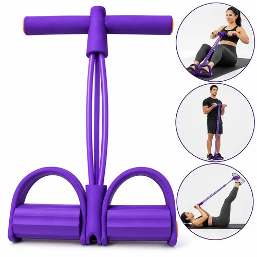 Elástico Extensor Com Pedal Pull Reducer Exercícios Academia Multifuncional AVLSHOP