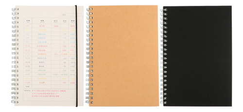Cuaderno Diario De Cuentas Creativas 3pcs Práctico Finanzas