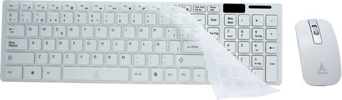 Combo Teclado Y Mouse Inalambrico  Blanco Consmo Ws690