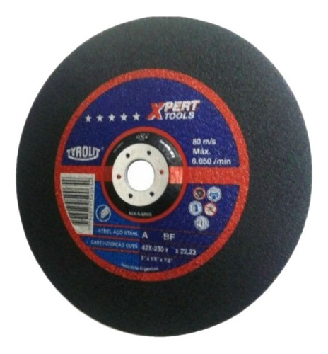 Disco Corte Tyrolit Xpert 230 X 1,9 Mm Caja X 10 Un Gramabi Amoladora 9 Plano 230x1,9 Hierro 180x2 Metal Inoxidable