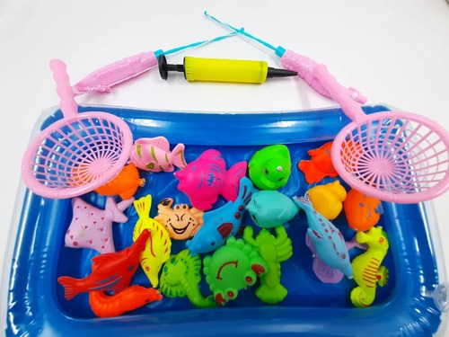 Juego De Pesca Magnetico Con Piscina Para Niños