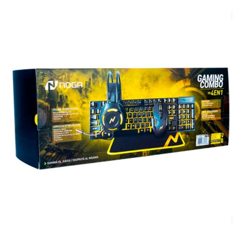 Kit Gamer Teclado Mouse Auricular Pad Combo 4en1 Noga Nkb412