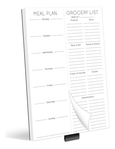 Bloc De Notas Magnético Planificación De Comidas Y Li...