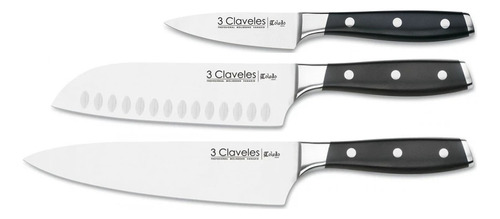 Set Cuchillo 3 Claveles Linea Toledo 9, 18 Y 20 Cm