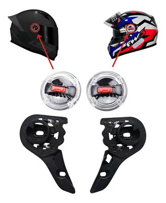 Botão Reparo Completo Viseira Capacete Ls2 Ff358 Fw3 Gt Helt