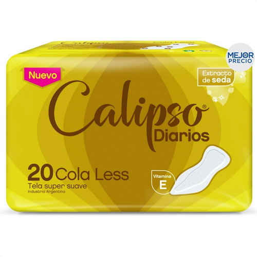 Imagen 1 de 4 de Calipso Cola Less Tela Tipo Super Suave Protector Diario X20