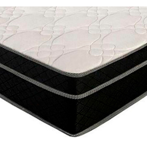 Cama Box Queen 158 Com Colchão Paris Molas Ensacadas Preto Cor Branco