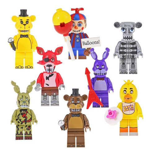 8 Figura Armable Five Nights At Freddy's Compatible Bloques