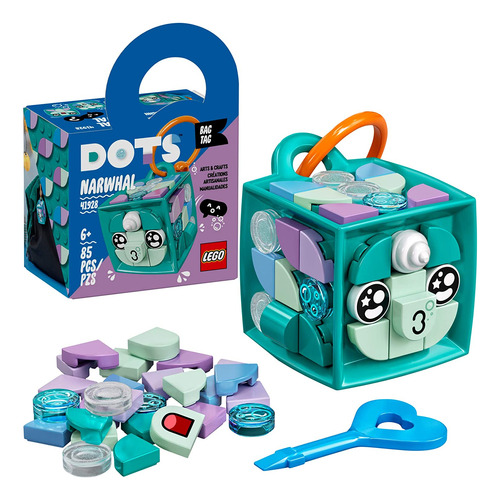 Etiqueta Para Bolsa Lego Dots Narwhal 41928, Kit De Decoraci