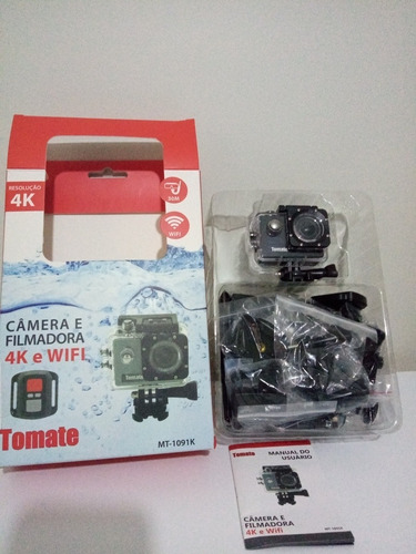 Câmera Filmadora 4k Wifi Prova D'água Tomate
