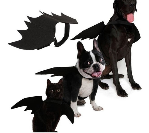 Pet Disfraces,Gato Perro alas de murciélago Navidad Disfraces Fancy Dress Costume Cosplay de Mascotas-L Mayo Halloween Mascotas Murciélago alas 