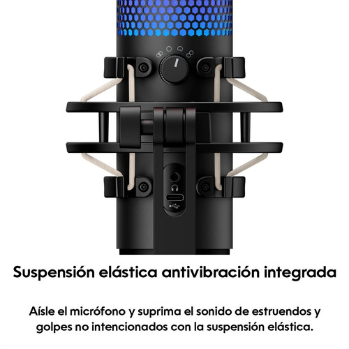 Imagen 6 de 10 de Hyperx Quadcast S, Micrófono Usb Multipatrón Gamer Streaming