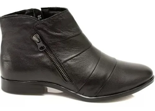 Bota flat cheap cano curto