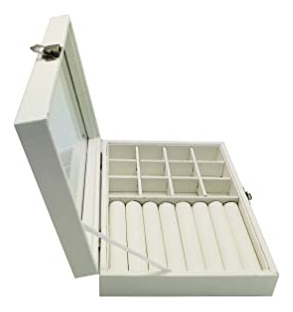 Organizador De Joyas, Caja De Almacenamiento De Joyas Con Ta