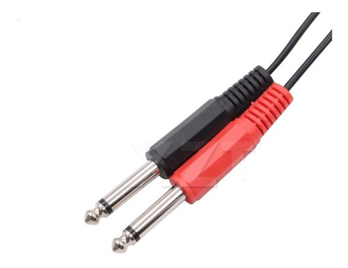 Imagen 3 de 3 de Cable Aux 3,5mm A 6,5mm Dual, Audio 6,35 , Mono Jack
