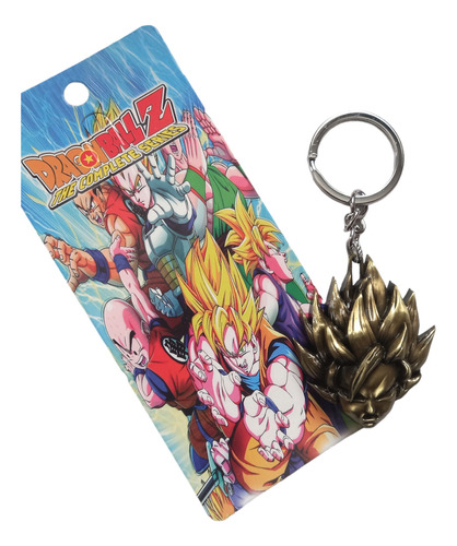 Llavero Metalico Goku Dorado Dragon Ball