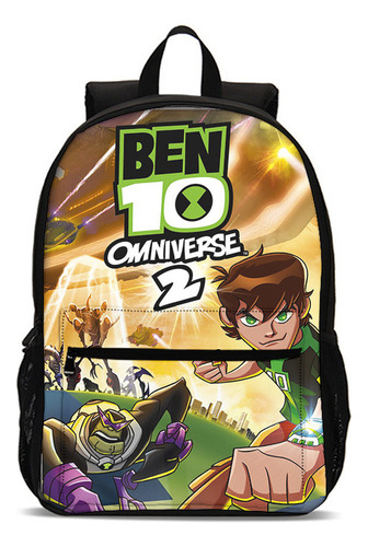 A Mochila Escolar Con Estampado De Hacker Junior De Ben 10, Cr