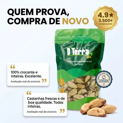 Castanha Do Para 1kg Inteira Sem Casca Premium Safra Nova | MercadoLivre