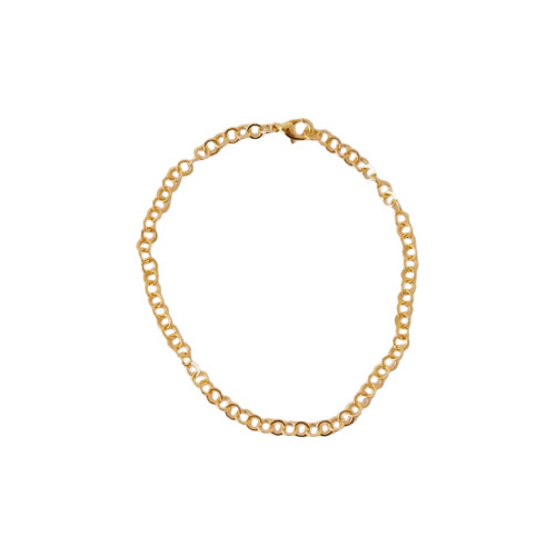 Pulseira Com Elos Lisos No Dourado