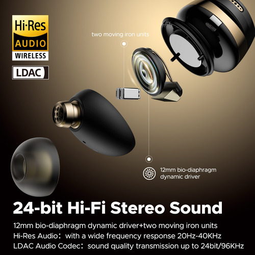 Auriculares Soundpeats Opera 05, Bluetooth 5.3, 4 Micrófonos