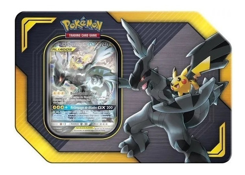 Pokémon Lata Pikachu & Zekrom Gx Aliados Tag Team Português