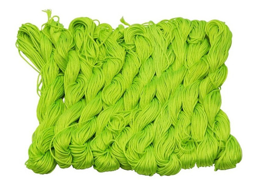 Hilo Seda Bisuteria 10 Madejas X 25m Grosor 1mm Color Verde