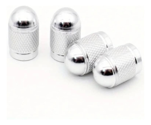 Set 4 Tapas De Válvulas Universal Tunning Para Autos Plata