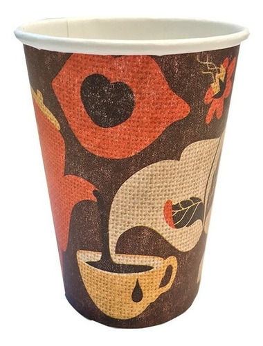 Vaso Descartable Polipapel Estampados 8oz 240cc X 50u Cuotas