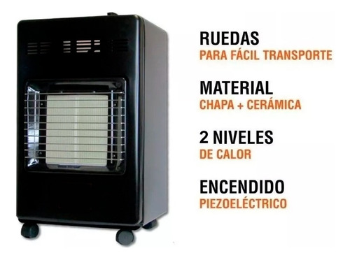 Imagen 3 de 10 de Estufa Garrafera Gas Importada Calefactor Con Regulador
