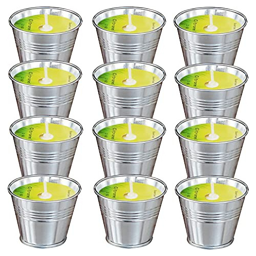 Paquete De 12 Velas De Citronela, Velas Perfumadas De C...