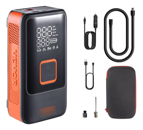 Compresor De Aire Vevor 12v, Inflador Rápido 12000mah