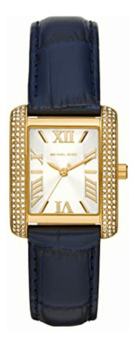 Reloj Michael Kors Mk2982 Emery De Piel En Color Azul Para