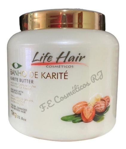 Máscara Capilar Banho De Karité Life Hair 1kg