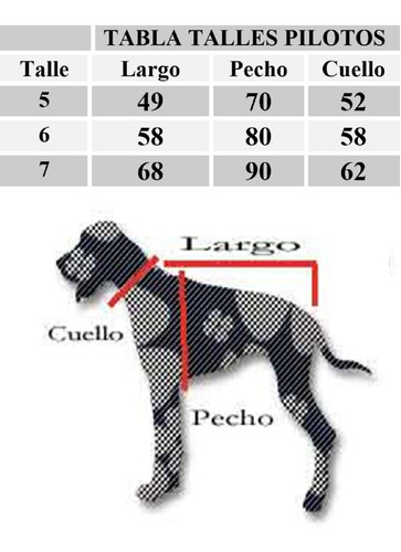 Pilotos Para Perros Forrados Rompevientos Talles Grandes