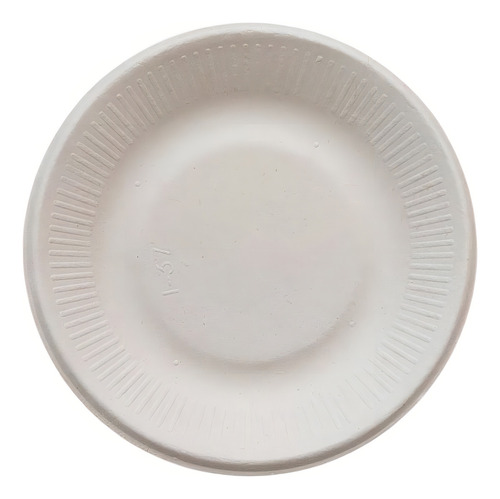 1200 Platos Biodegradables Compostable 6 Pastel Ecologico Blanco